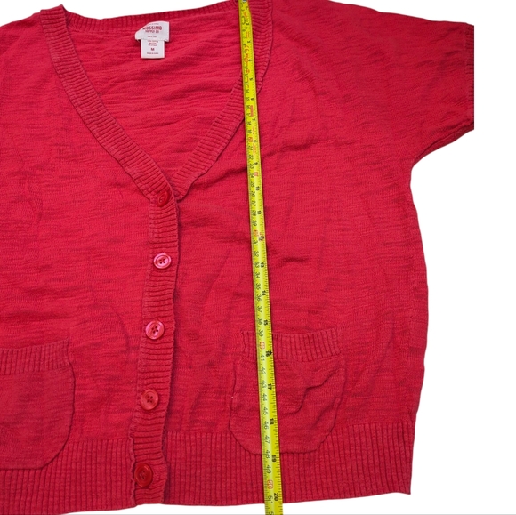 100% Cotton Mossimo Supply Co. Cardigan Sweater, Slub Knit, Med, Lightweight - Picture 6 of 8